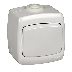 Выключатель 1-клавишный Schneider Electric Рондо VA66-102B-BI