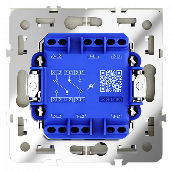 Проходной переключатель двухклавишный с подсветкой Voltum S70 VLS020405 Проходной переключатель двухклавишный с подсветкой Voltum S70 VLS020405
