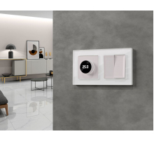 Комплект механизма 2-клавишного перекрестного выключателя 10A-250V Alfa Жемчуг Quant Ambrella Volt MA203030 (AP2030, VM125)