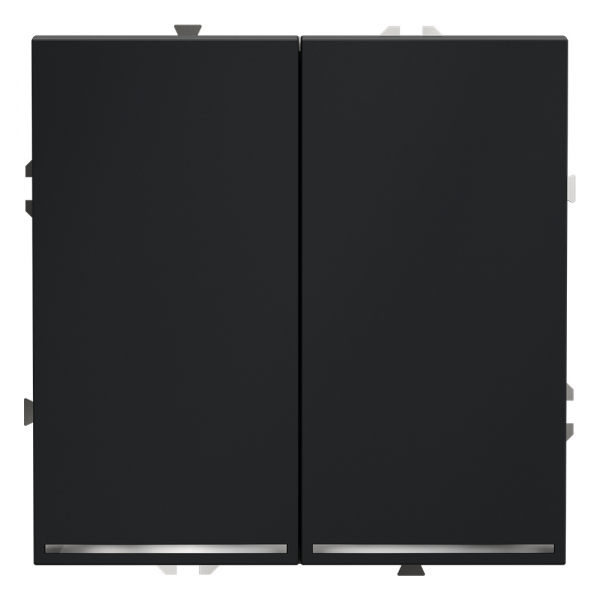 Проходной переключатель двухклавишный с подсветкой Voltum S70 VLS020407 Проходной переключатель двухклавишный с подсветкой Voltum S70 VLS020407