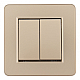 Выключатель двухклавишный Arte Milano SET16-1-30-2 shampan