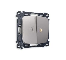 Комплект механизма 2-кл выключателя с подсветкой Ambrella Volt Omega MO504010