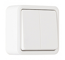 Выключатель двухклавишный проходной Arte Milano 310.32-2.white