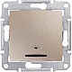 Выключатель кнопочный с синей подсветкой Свет Schneider Electric Sedna 10A 250V SDN1800168