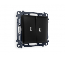 Комплект механизма 2-кл выключателя с подсветкой Ambrella Volt Alfa MA804015