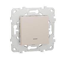 Переключатель одноклавишный с подсветкой Schneider Electric Unica New NU520344N