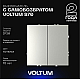 Выключатель с самовозвратом встраиваемый Voltum S70 двухклавишный 10А, (сталь) VLS020605