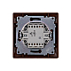 Выключатель двухклавишный с подсветкой Лама TDM Electric SQ1815-0405