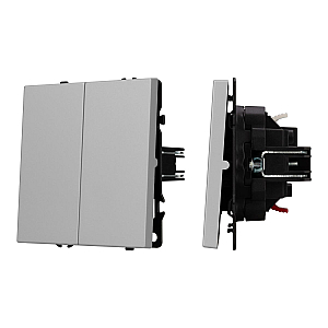Выключатель 2 кл софт-тач никель Arlight SWT-MK02-SFPL-IS (250V, 10A) 059420(1)