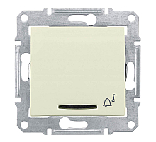Выключатель кнопочный с синей подсветкой Звонок Schneider Electric Sedna 10A 250V SDN1600447