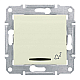 Выключатель кнопочный с синей подсветкой Звонок Schneider Electric Sedna 10A 250V SDN1600447