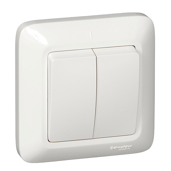 Выключатель 2-клавишный Schneider Electric Прима S56-043-B