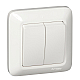 Выключатель 2-клавишный Schneider Electric Прима S56-043-B