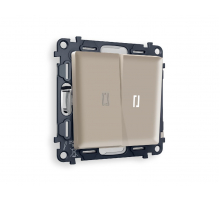 Комплект механизма 2-кл проходного выключателя с подсветкой Ambrella Volt Alfa MA364035