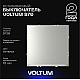 Выключатель встраиваемый Voltum S70 одноклавишный с подсветкой 10А, (сталь) VLS010205