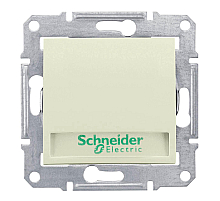 Выключатель кнопочный с подсветкой и полем для надписи Schneider Electric Sedna 10A 250V SDN1600347