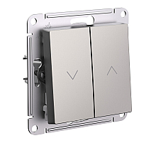 Выключатель 2-клавишный жалюзи, 10А, механизм Systeme Electric AtlasDesign Шампань ATN000519