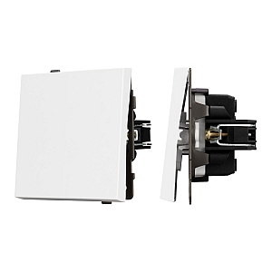 Механизм выключателя одноклавишный проходной Arlight SWT-TENDO-MKP1-PL-WH (230V, 10A) 054148