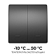 Выключатель кинетический 2кл., IP44, 2,4 ГГц, Smart, чер. Apeyron 04-82