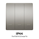 Выключатель кинетический 3кл., IP44, 2,4 ГГц, Smart, сер. Apeyron 04-80