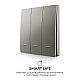 Выключатель кинетический 3кл., IP44, 2,4 ГГц, Smart, сер. Apeyron 04-80
