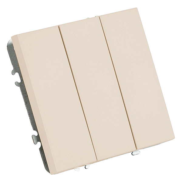 Выключатель 3-клавишный (механизм), Stekker, 250В, 10А Эмили, RSW10-5108-08, кашемир, soft touch 49896