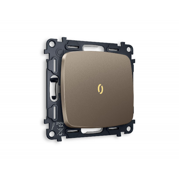 Комплект механизма 1-кл выключателя с подсветкой Ambrella Volt Omega MO632010 Комплект механизма 1-кл выключателя с подсветкой Ambrella Volt Omega MO632010