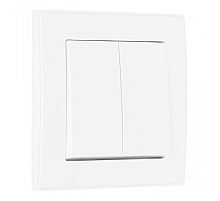 Выключатель двухклавишный Arte Milano SET06-1-30-2 white