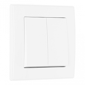 Выключатель двухклавишный Arte Milano SET06-1-30-2 white