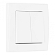 Выключатель двухклавишный Arte Milano SET06-1-30-2 white
