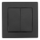Выключатель двухклавишный Arte Milano SET06-1-30-2 black