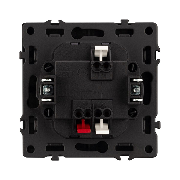 Выключатель проходной 1 кл софт-тач черный оникс Arlight SWT-MKP1-SFPL-BK (250V, 10A) 054246(1)