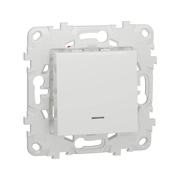 Переключатель одноклавишный перекрестный с подсветкой Schneider Electric Unica New NU520518N