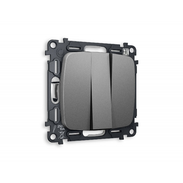 Комплект механизма 3-кл выключателя Ambrella Volt Omega MO655010 Комплект механизма 3-кл выключателя Ambrella Volt Omega MO655010