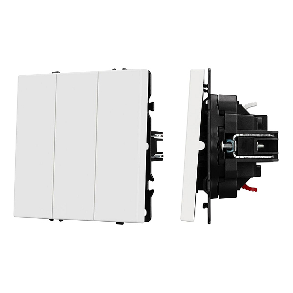 Выключатель 3 кл софт-тач белый кварц Arlight SWT-MK03-SFPL-WH (250V, 10A) 061801(1)