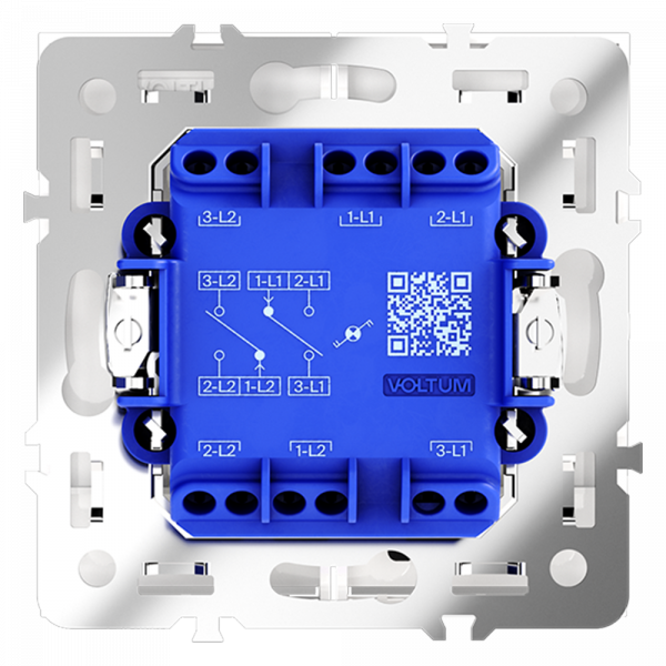 Проходной переключатель двухклавишный с подсветкой Voltum S70 VLS020401 Проходной переключатель двухклавишный с подсветкой Voltum S70 VLS020401