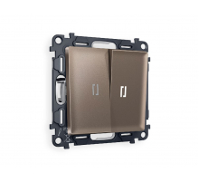 Комплект механизма 2-кл проходного выключателя с подсветкой Ambrella Volt Alfa MA634035