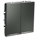 Проходной переключатель двухклавишный с подсветкой Voltum S70 VLS020406