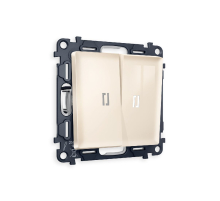 Комплект механизма 2-кл выключателя с подсветкой Ambrella Volt Alfa MA304015