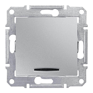 Переключатель одноклавишный с синей подсветкой Schneider Electric Sedna 16A 250V SDN1500260