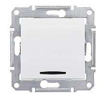 Переключатель одноклавишный с синей подсветкой Schneider Electric Sedna 16A 250V SDN1500221