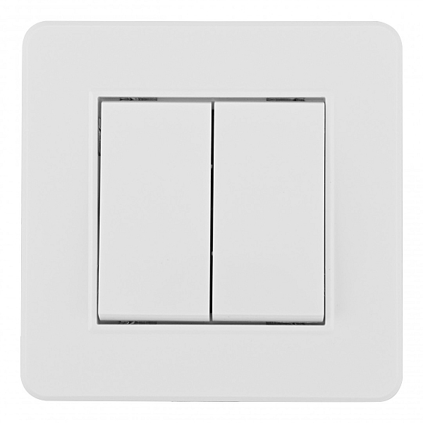 Выключатель двухклавишный Arte Milano SET16-1-30-2 white