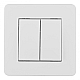 Выключатель двухклавишный Arte Milano SET16-1-30-2 white