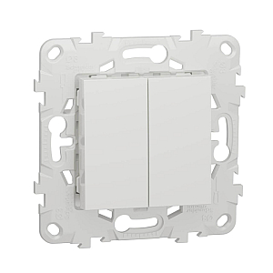 Выключатель двухклавишный Schneider Electric Unica New NU521118