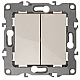 Переключатель двухклавишный ЭРА 12 10AX 250V 12-1106-02 Б0014664