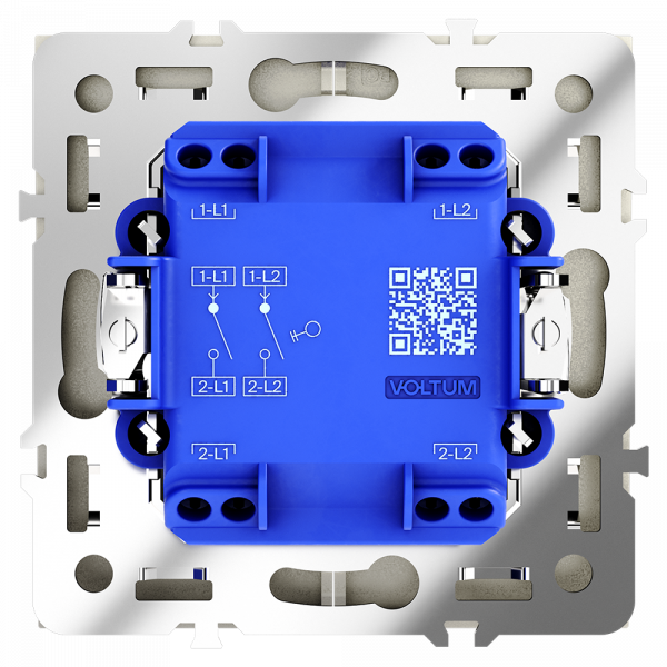 Выключатель двухклавишный Voltum S70 VLS020104 Выключатель двухклавишный Voltum S70 VLS020104