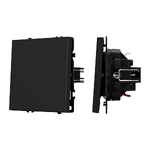 Выключатель проходной 1 кл софт-тач черный оникс Arlight SWT-MKP1-SFPL-BK (250V, 10A) 054246(1)