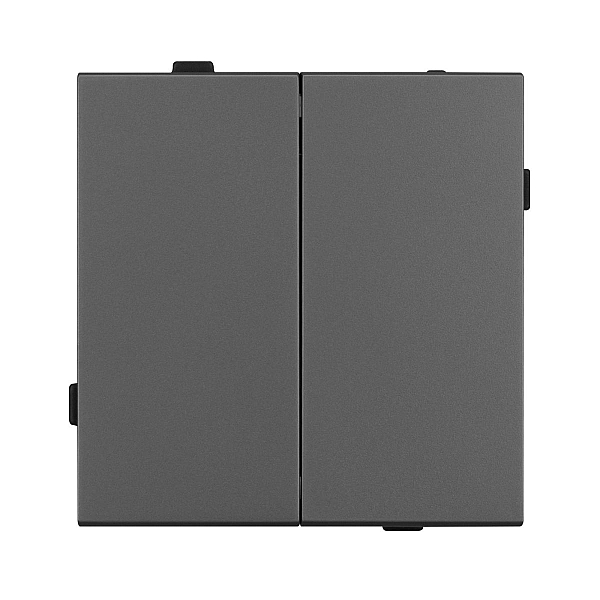 Механизм выключателя двухклавишный проходной Arlight SWT-TENDO-MKP2-SFPL-GR (230V, 10A) 054555