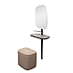 Зеркало с полкой и пуфом Garda Decor 58DB-23177