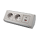 Блок розеток LK-RSA (2 секции 1 USB + 1 type-C) Mebax 00-00002873